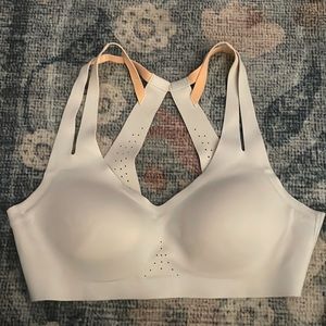 Brooks Dare Strappy Run Bra 34 A/B gently used, off white with orange inside.